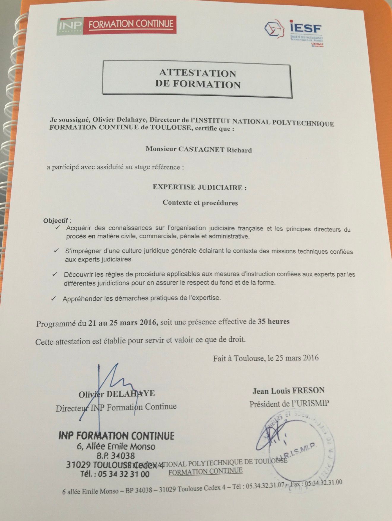 Perfectionnement Maçonnerie