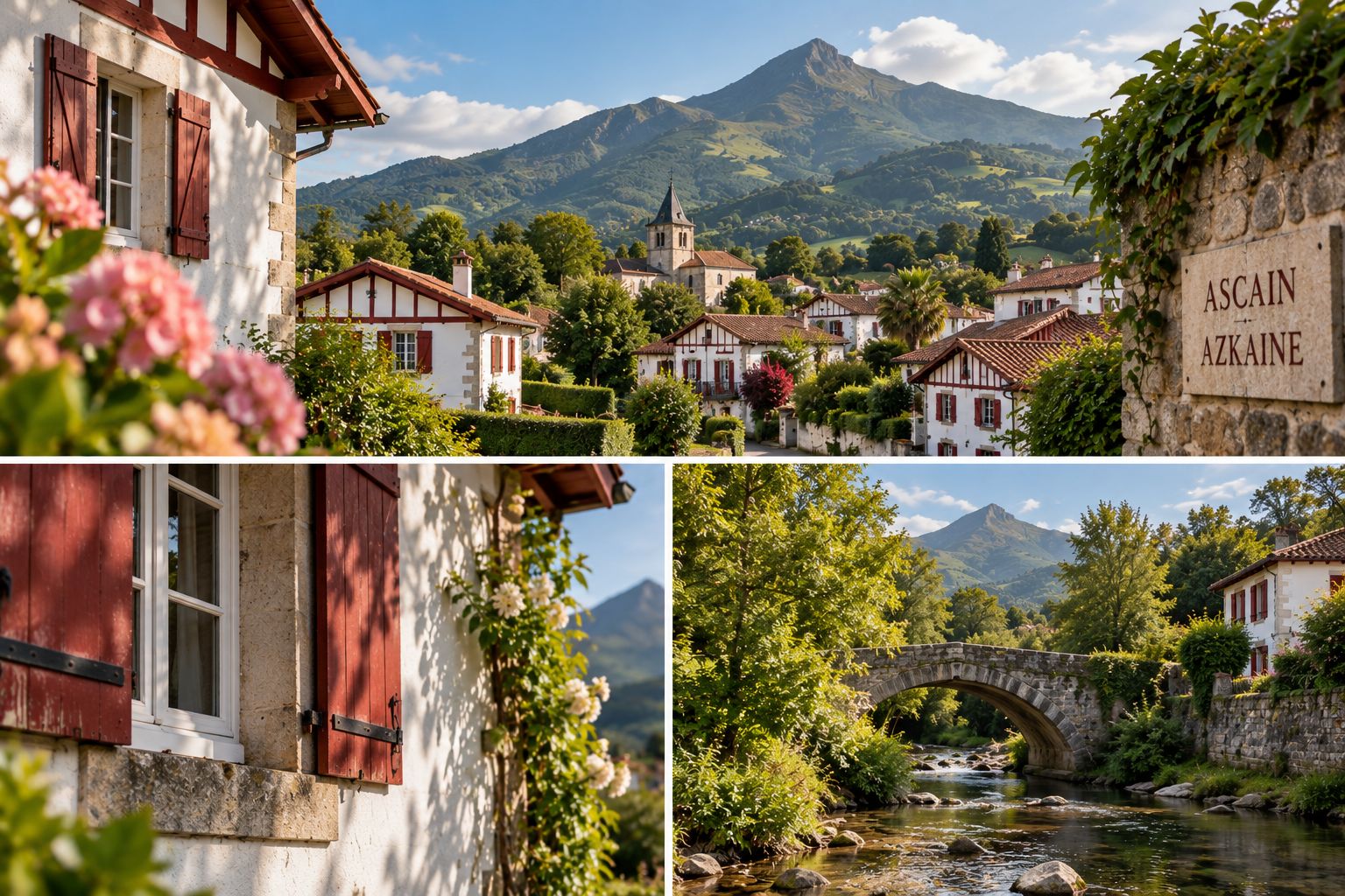 Ferme basque traditionnelle face à la Rhune